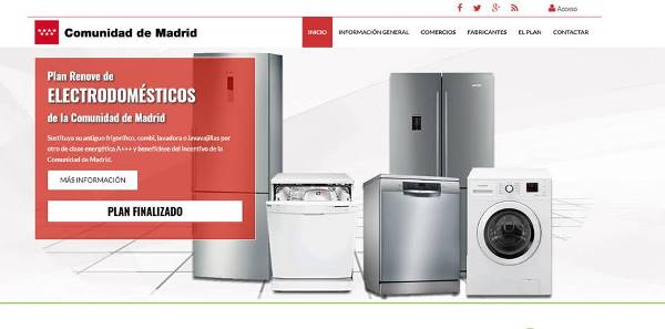 emoción Tibio Manifestación Plan Renove de Electrodomésticos de la Comunidad de Madrid (2017) - FENERCOM